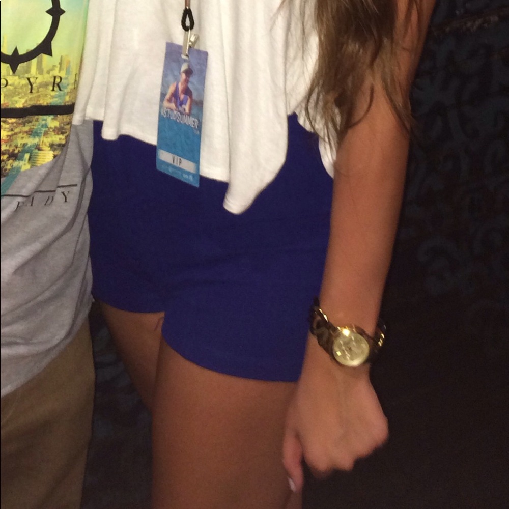 royal blue forever 21 shorts